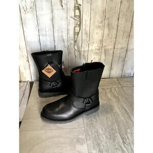 Harley Davidson Widman 10M Black Leather Motorcycle Harness Boots